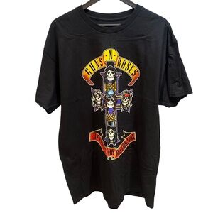 Guns N’ Roses Branded Band Tee Black Appetite for Destruction Size Large NWOT